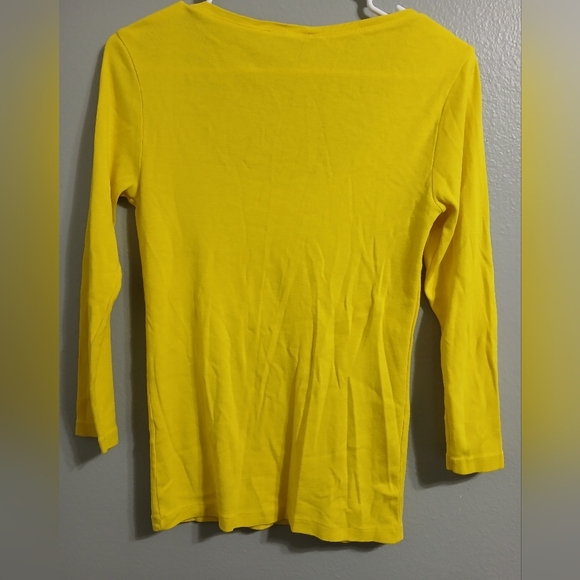 Polo by Ralph Lauren Women's Yellow Top‎ - Picture 6 of 8